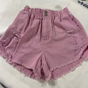 Love Tree Pink Denim cutoff shorts Size Small
